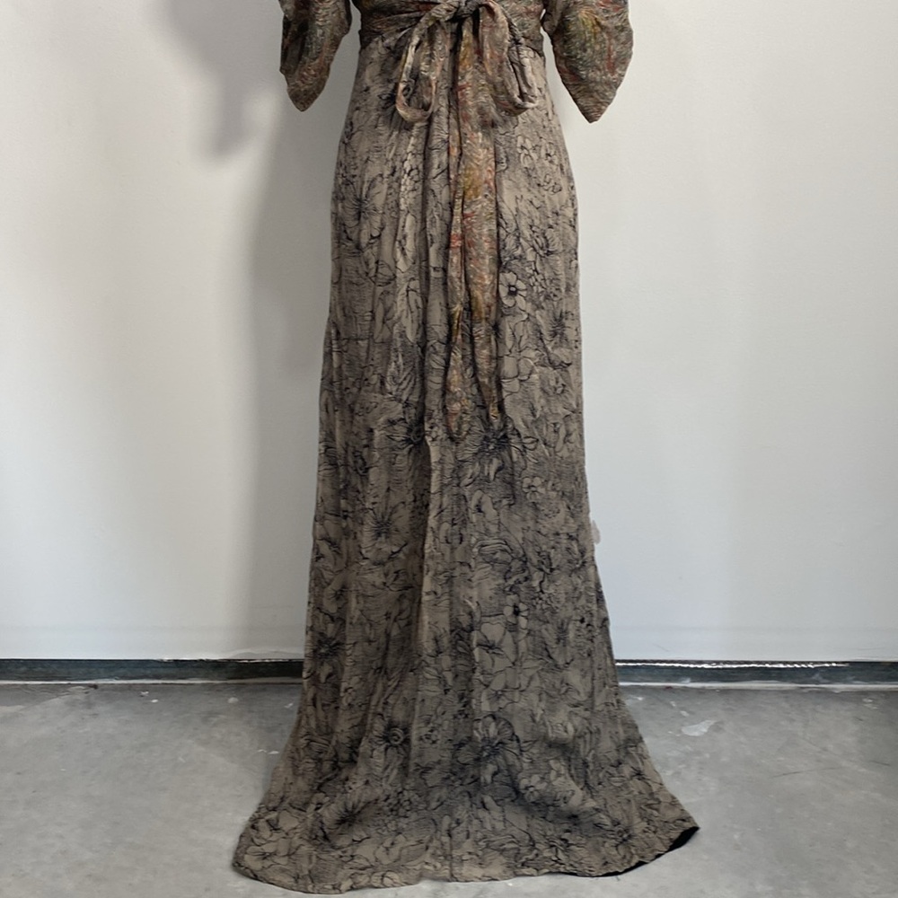 Winter Kate Anthropologie Silk Dress Maxi Fairy Whimsical Size Small - Picture 5 of 12